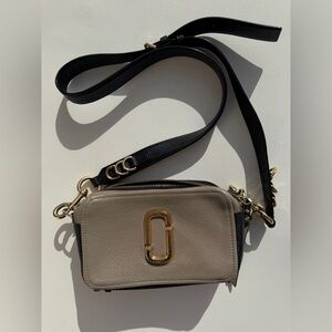 Marc Jacobs Taupe and Black Crossbody Bag